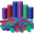 400 stykker plastik pokerchips spilchips 4 farver tællerkort til spil, tælling, bingo spil