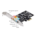 Pikkukuva 4 / 5: SQBB PCI-E Äänikortti 5.1 6-Kanavainen CMI8738 Piirisarja Audios Digitaalinen Työpöytä PCI-E Kortti
