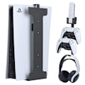 Miniatyrbilde 2 av 5: PS5 spillkonsoll universelt veggfeste vert oppbevaringsfeste spillkontrollere hodetelefoner PS5 vertsfeste Only the bracket