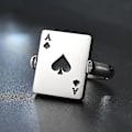 Miniatyrbillede 4 af 5: Fidget Ringe til Kvinder & Mænd Vendbare Spar Es Spillekort Ringe Dyb Safir