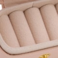 Miniatyrbillede 2 af 5: Mini PU Læder Ring Opbevaringsboks, Lille Smykkeskrin, Organizer, Lille Rejseetui til Øreringe