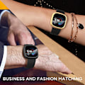 Miniatyrbilde 6 av 8: Diruite 4-pakning etui for Fitbit Versa 4/Sense 2 skjermbeskytter, HD støtsikkert mykt TPU-etui med fullstendig beskyttelse for Fitbit Versa Black+Black+Black+Black