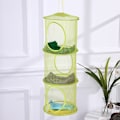 Miniatyrbilde 4 av 6: Hengende Oppbevaringspose 3-Lags Mesh Barneromsorganisator Baderom green