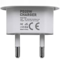 Miniatyrbilde 2 av 3: iPhone Lader - Hurtiglader - Adapter + Kabel 20W USB-C Hvit Whit White one size
