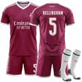 2026-2027 Real Madrid Udebanefodboldtrøje Sæt med Strømper Nr. 5 Bellingham No.5 Bellingham 20