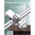 Miniatyrbillede 4 af 5: 18-25mm Universal Brusehovedholder Udskiftning Brusehovedholder Beslag ABS Krom Ingen Boring Justerbar