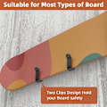 Miniatyrbillede 5 af 5: Vandrette Snowboard Vægmonteringsklips, Snowboard Vægreol Snowboard Montering Opbevaring Snowboard Display Vægmontering Holder Til Værelse 4pcs