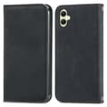 Retro Magnetisk Læder Cover med Hudfølelse Sort Black For Samsung Galaxy A05