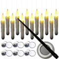 Miniatyrbild 1 av 5: Flytande ljus med trollstav Fjärrkontroll, 12-pack LED flamlösa flimrande stickljus Batteridrivna Harry Potter flytande ljus för Halloween Yellow