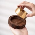 Miniatyrbild 6 av 6: Valnöts askkoppar Täckt vindtät askkopp GULD guld gold