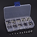 Miniatyrbild 5 av 5: 200 st 304 Rostfritt Stål Grub Skruvar Hex Socket Skruv Sortiment Kit Set M3/m4/m5/m6/m8 (trasslig)