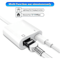 Miniatyrbild 3 av 5: Lightning till Ethernet-adapter, Kompatibel 2-i-1 Ethernet LAN-nätverksadapter med laddningsport