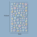 Miniatyrbild 2 av 5: 3 ark Blomster Nagelstickers 3D Nagelkonst Stickers 5D Nageldekoration Självhäftande Manikyrdesign för Kvinnor Flickor (Daisy)