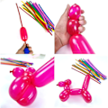 Miniatyrbillede 5 af 5: 260 balloner til at lave ballondyr, lange smalle latexballoner til modellering, magisk ballondyrsæt til bryllup, 100 stk, multi