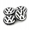 Pikkukuva 2 / 5: Laadukas uusi 4 kpl pakkaus - Volkswagen VW Pyörän Navat / Pyörän Navan Embleemit - Auto Hopea Hopea Hopea 56 mm