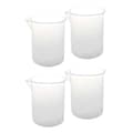 4 st 50 ml laboratorieplast vatten vätskemätkopp transparent