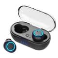 Bluetooth-headset Y10 Binaural Bluetooth-headset Y30 Bluetooth-headset med laddningsfack BlackWhite
