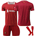Miniatyrbild 1 av 5: 24-25 Liverpool tröja nr 11 Salah 9 Firmino 66 Arnold 10 McAllister fotbollströja No number socks(XXL,No number socks)