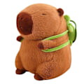 Miniatyrbild 1 av 3: Capybara Plyschleksak, Tecknad Capybara Gosedjur, Capybara Plyschdocka med Sköldpaddsryggsäck