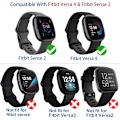 Miniatyrbilde 2 av 8: Diruite 4-pakning etui for Fitbit Versa 4/Sense 2 skjermbeskytter, HD støtsikker myk TPU fullstendig beskyttelse skjermbeskyttelsesetui for Fitbit V Black+Silver+Rose Gold+Clear
