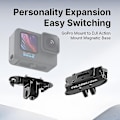 Miniatyrbillede 2 af 5: Ulanzi Falcam 3-i-1 Magnetisk Adapterbase til GoPro DJI Action Mount Hurtigudløsningsforbindelsesport Kompatibel med 1/4 Skruehul