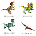 Miniatyrbild 4 av 5: 8x Jurassic World Dinosauriefigurer Byggsatser Klossar Bästa Barnpresent Flerfärgad h multicolored