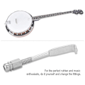 Miniatyrbillede 3 af 5: 24 stk. Standard Banjo Kroge, justerbare Banjo Kroge Banjo Krog Holder Banjo Flade Kroge Dele Tilbehør Silver