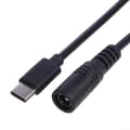 Miniatyrbillede 3 af 5: Type-C til DC strømkabel 5V DC 5.5 x 2.1mm hun til USB C stik opladerkabel