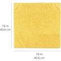 Miniatyrbillede 2 af 7: Basics Mikrofiber Bil Tørre Håndklæder (3-pak), Fnullerfri, Ridsefri, Meget Absorberende Tørre Håndklæde til Biler, 40,6 x 40,6 cm, Gul