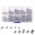Miniatyrbild 2 av 5: 200 st 304 Rostfritt Stål Grub Skruvar Hex Socket Skruv Sortiment Kit Set M3/m4/m5/m6/m8 (trasslig)
