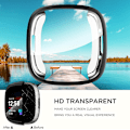 Miniatyrbillede 3 af 8: Diruite 4-pak etui til Fitbit Versa 4/Sense 2 skærmbeskytter, HD stødabsorberende blødt TPU-etui med fuld beskyttelse til Fitbit Versa Black+Black+Clear+Clear