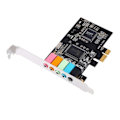 Miniatyrbillede 1 af 5: SQBB PCI-E lydkort 5.1 6-kanals CMI8738 Chipset Audios Digital Desktop PCI-E-kort
