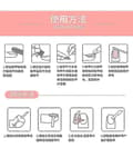Miniatyrbild 5 av 5: 24st Love Heart Printed Nails Patch Med Bow Glue Type Lång Paragraf Mode