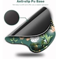 Miniatyrbild 2 av 5: Ergonomisk musmatta med handledsstöd, söta musmattor med halkfri PU-bas för hemmakontor, arbetsstudier, enkel skrivning och smärtlindring mörkgrön ...