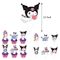 Miniatyrbild 4 av 6: Kawaii Tecknade Födelsedagsdekorationer, Kuromi Födelsedagsfest Tillbehör - Inkluderar Grattis på Födelsedagen Banner Tårtdekorationer Muffinsdekorationer Ballonger. D