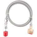 CO2 Adapter Högtrycksslang för Grohe Blue Home Vattenkolsyremaskiner CO2 fer 1.5 M fer Hos Silver