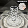 Miniatyrbilde 5 av 7: 16 Farge Krystall Lampe LED Nattlys, Krystall Rose Diamant Bordlampe Touch Control, USB Oppladbar Sengelampe Romantisk Belysning for Ba
