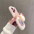 Miniatyrbilde 2 av 6: Kawaii iPhone-deksel - Søt Katte-Tegneserie TPU Mobiltelefondeksel med Luftpute Stativ Designet for Jenter og Gutter iPhone 11 Pro