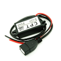 Miniatyrbilde 1 av 11: 12V til 5V DC-DC Spenningsomformer Strømforsyningsadapter Spenningsregulator Enkel å bruke Enkel Single USB