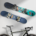 Miniatyrbillede 2 af 5: 2 stk. Vandrette Snowboard Vægmonteringsklips Snowboard Vægreol Snowboard Montering Opbevaring Snowboard Display Vægmontering