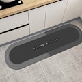 Pikkukuva 1 / 10: Superimukykyinen kylpymatto Nopeasti kuivuva pehmeä elliptinen matto ovimatto Moderni tyyli keittiöön kylpyhuoneeseen Danube soikea - Harmaa Danube oval - Grey 45*150