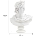 Miniatyrbilde 6 av 6: 15 cm gresk klassisk replika Apollo hode byste statue romersk statue mytologi skulptur figur for skisse modell kunst tegning harpiks håndverk ornamenter Apollo# 6 Inch