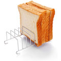Miniatyrbillede 3 af 7: 2 stk. Toastbrød Rack Holder 8 Skive Huller Rustfrit Stål Værktøj Køle Gitter Brød Rack Rektangel Air Fryer Tilbehør Organizer