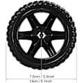 Miniatyrbilde 2 av 3: 2 stk Handlekurv Hjul Reise Trolley Caster Utbytting 5 Tommer Dia Gummi Skum Svart