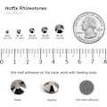 Miniatyrbild 4 av 4: 6000 st Hematit Hotfix Strassstenar, SS10, 2,7-2,9 mm för Hantverk & Kläder Hematite Hematite SS10