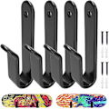 Miniatyrbillede 1 af 5: Vandrette Snowboard Vægmonteringsklips, Snowboard Vægreol Snowboard Montering Opbevaring Snowboard Display Vægmontering Holder Til Værelse 4pcs