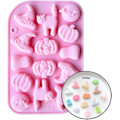 Miniatyrbillede 1 af 5: x Silikonforme til Påskechokolade - 16 Hulrum - Påskeæg, Kanin, Kurv - Non-Stick Bageform - Voks Smelteforme til Børn, Påskefest, DIY Chokolade Halloween A