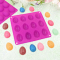 Miniatyrbillede 5 af 5: x Silikonforme til Påskechokolade - 16 Hulrum - Påskeæg, Kanin, Kurv - Non-Stick Bageform - Voks Smelteforme til Børn, Påskefest, DIY Chokolade Easter E