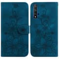 Læder telefoncover til Huawei nova 5T / Honor 20 Blue