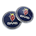 Miniatyrbild 3 av 5: 68mm 2 3-stifts Saab Bil Front Huv Emblem Baklucka Stötfångare Badge för Saab 9 3 9 5 9-3 9-5 Saab Emblem Dekal Tillbehör Y Front Black